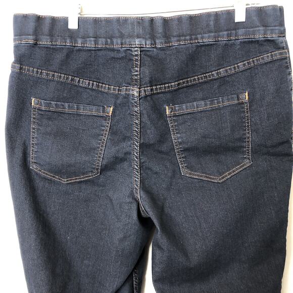 Lane Bryant Women's Dark Wash Pull-On Jeans Stretchy Jeggings Size 18 - Picture 6 of 7